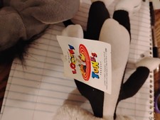Looney Tunes Sylvester The Cat Plush Toy 10" Black  White With Tags 411B