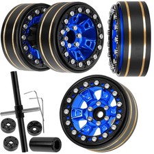 RC 1.3 Beadlock Wheels Single & Dually for 1/18 TRX4M Ascent-18,1/24 SCX24 FC...