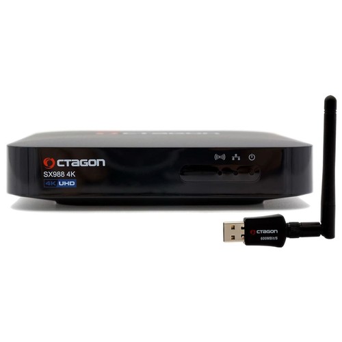 Octagon SX988 4K UHD Linux E2 IP-Receiver mit 300 MBit/s WLAN Stick 2dBi H.265 - Bild 3 von 8