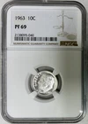 1963 Proof Silver Roosevelt Dime, NGC PF-69