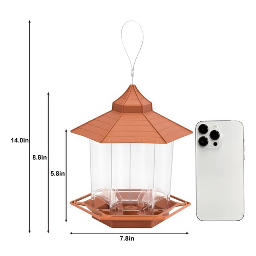 2 Pack Squirrel Proof Bird Feeders Hanging Wild Bird Feeders for Outdoors Att... - Picture 6 of 7