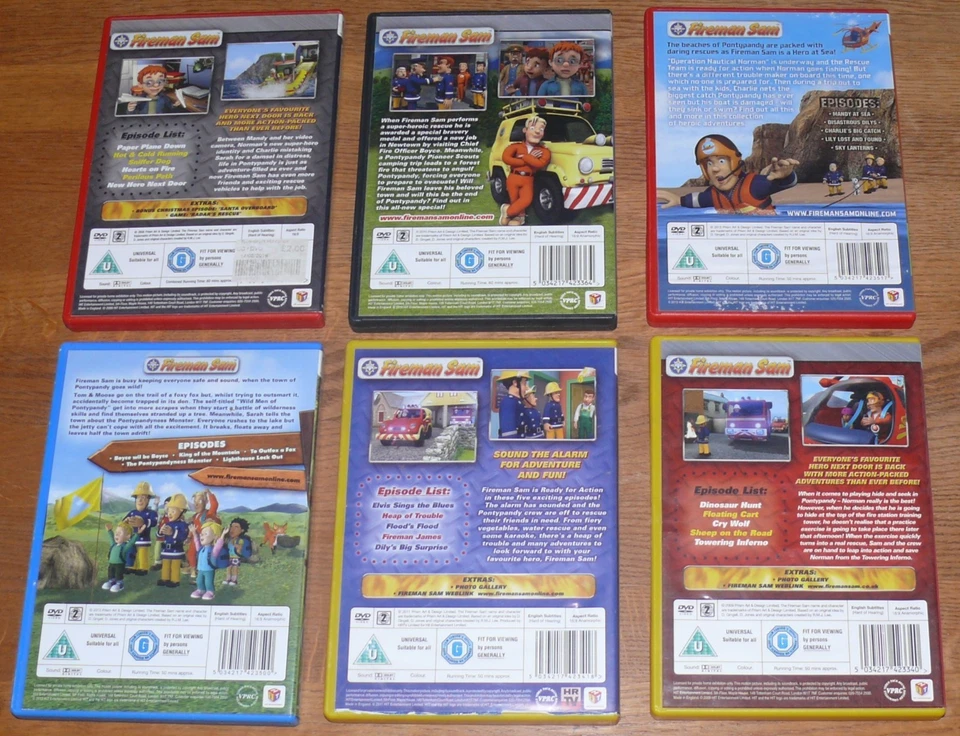 Fireman Sam - 6 DVD Bundle - Discs and Cases in Great Condition - All Region 2 - Image 2 of 2