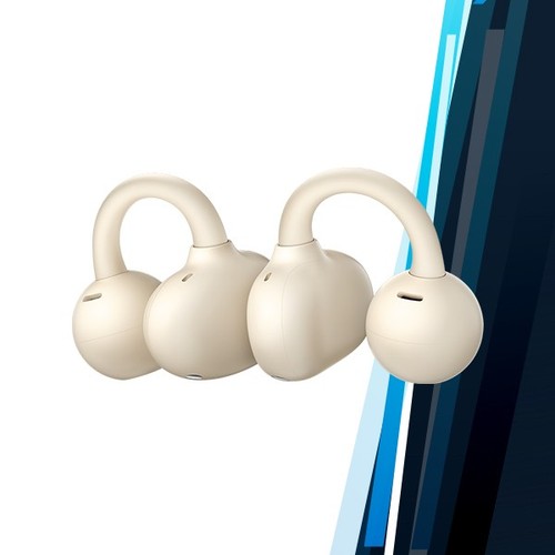 Genuine for Freeclip Beige HD Call Touch Control Clip-On Open Earphone Earbuds - Picture 2 of 4