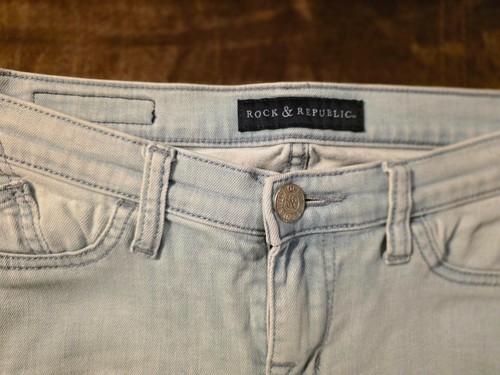 ROCK & REPUBLIC Women's Jeans KASHMIERE Size 8 M Light Skinny Zippered bottom - Bild 5 von 6