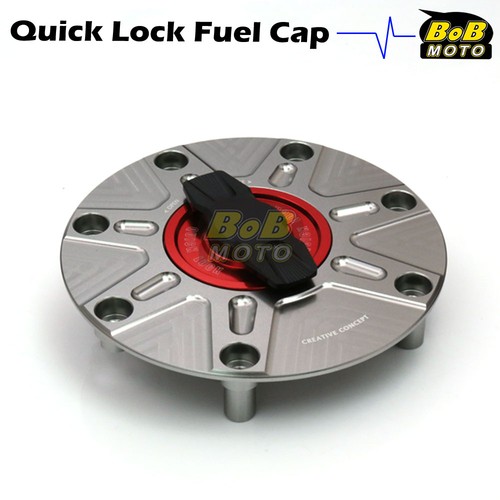 TITANIUM FCR Quick Lock Fuel Cap For Honda VFR 1200 10-13 12 11 - Picture 8 of 9