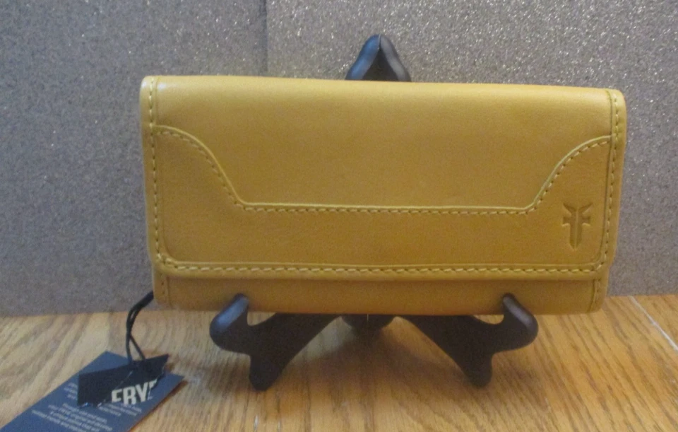 Cartera de cuero triple tejida Frye Melissa nueva con etiquetas - AMARILLA Foto 4 de 4