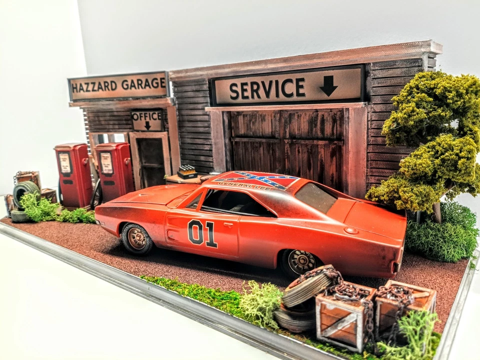 Exhibición de diorama personalizada coleccionable 1/25 diecast general lee-dukes of hazzard Foto 4 de 4