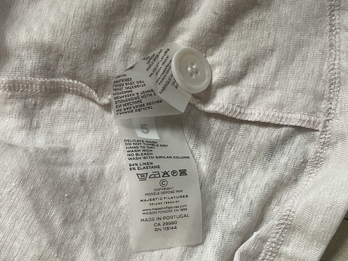 Majestic Filatures ($385) Stretch Linen Single Button Light Blazer Blush 5 (XL) - Picture 9 of 9