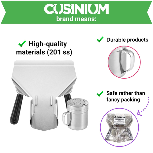 Double Handle Popcorn Scoop and Dredge Bundle - Metal Popcorn Scooper - French F - Picture 6 of 12