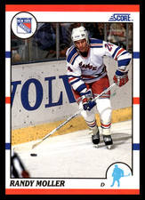 1990 Score Canadian Randy Moller #45 New York Rangers NHL Hockey Base Set