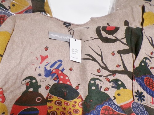 8 Shana Apparel Pullover Vögel Neu Small - Bild 3 von 3