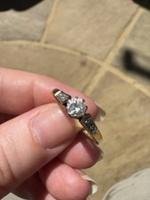 Vintage 18ct Gold Platinum Engagement Ring Size O