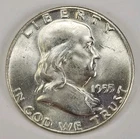 1955 Franklin Half Dollar - Silver - AU - Almost Uncirculated