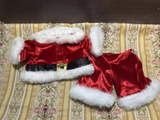 Build a Bear BAB Santa Claus Outfit Jacket Pants Red White Holiday Set
