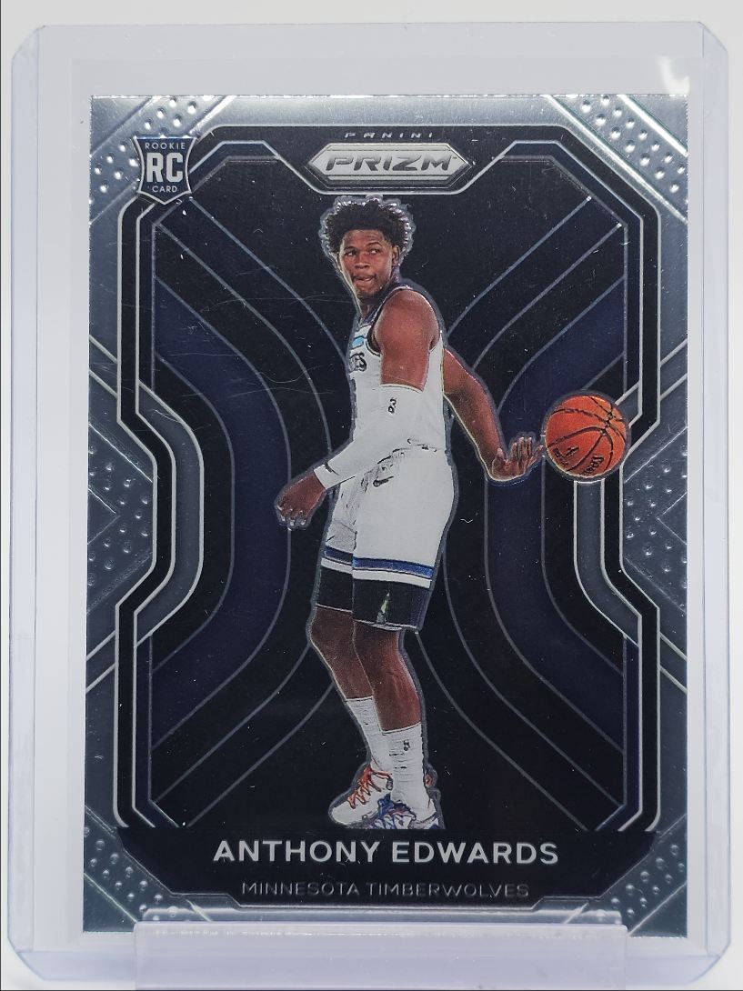 ANTHONY EDWARDS 2020-21 PANINI PRIZM ROOKIE BASE TIMBERWOLVES RC Q3286