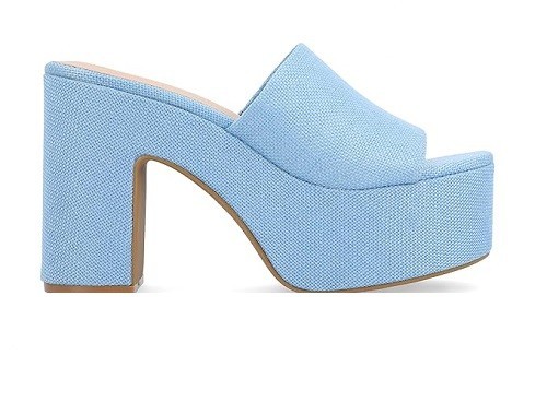 Sandalias de plataforma Journee Collection Enyya Tru Comfort para mujer, azules talla 7,5 M - Imagen 2 de 4