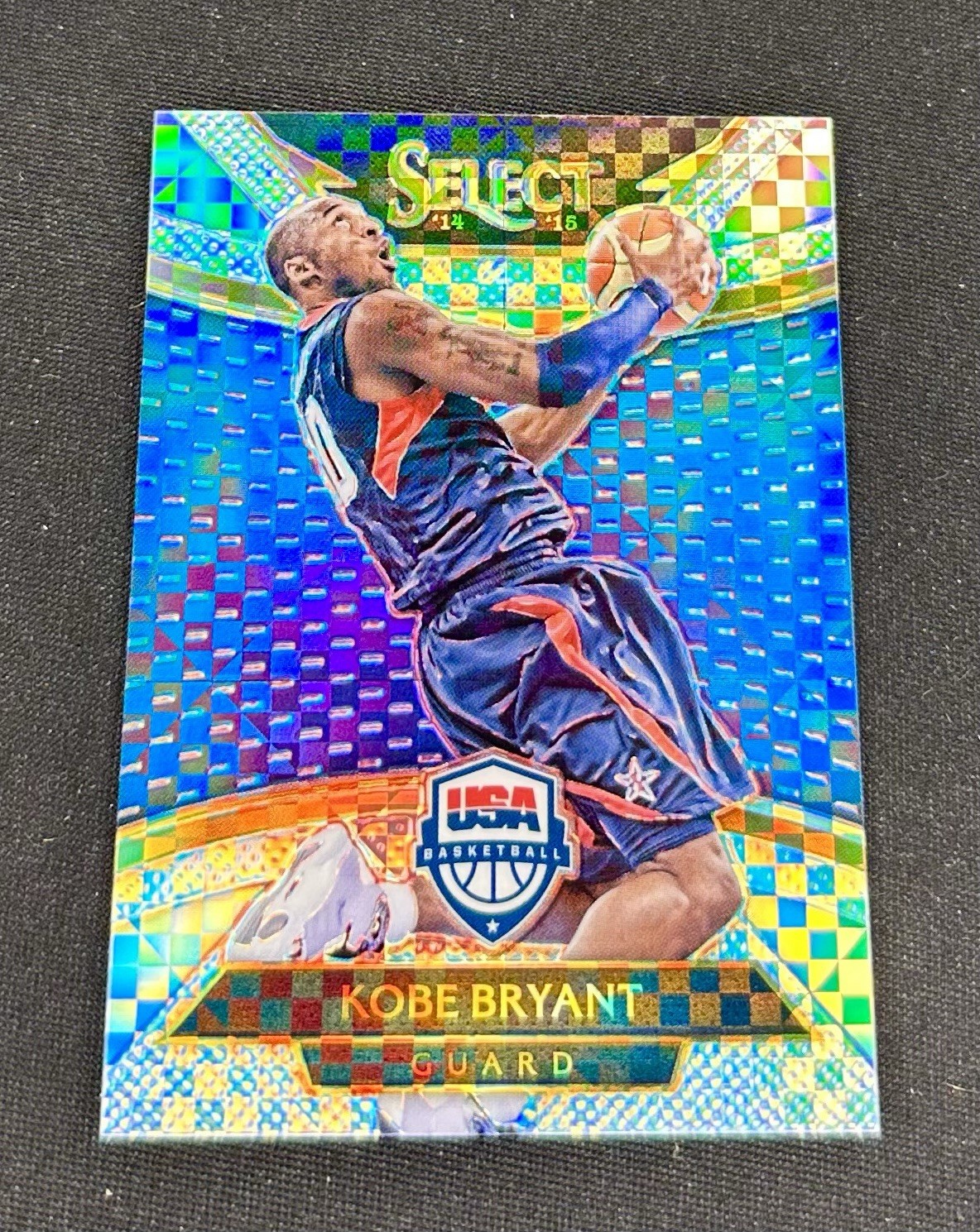 2014-15 Kobe Bryant Select Courtside Silver Prizm USA Checkerboard #209 SP RARE
