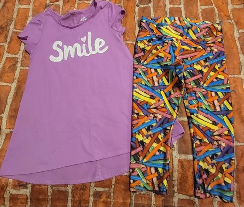 Justice Girls Set 8 Guc Smile Color Pencils School Outfit
