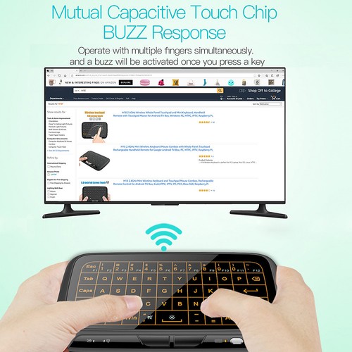 H18+ 2.4GHz Wireless Keyboard Full Touchpad Backlight Keyboard With Large Touch - Picture 9 of 14