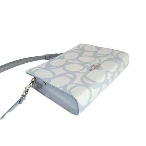 Coach CBL93 Slim Crossbody Sketch Signature Canvas Ice Blue Handtasche - Bild 6 von 9