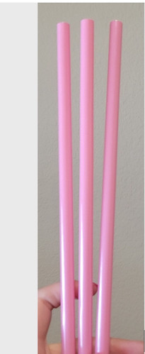 12” 10mm/FAT Straws-40/42oz Tumbler Replacement Matte/flat PiNK Solid-Hard Straw - Picture 2 of 3