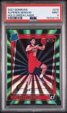 2021 Panini Donruss Alperen Sengun #219 Rated Rookie Holo Green Laser RC PSA 9