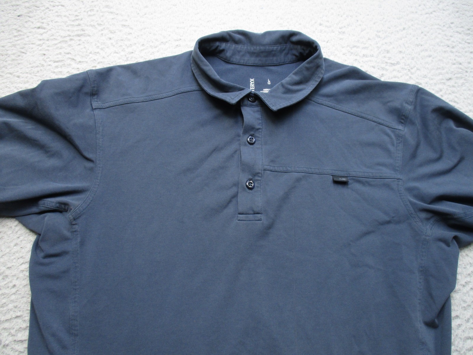 Arc'teryx Polo Shirt Mens L Blue Captive SS Performance Stretch Hiking thumbnail 2