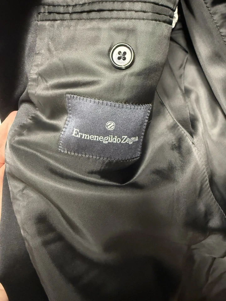 Chaqueta de Cena Ermenegildo Zegna Esmoquin Trofeo 42R Italiana 52 Lana Negra Foto 2 de 4