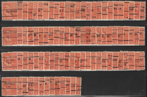 GEORGIA PRECANCELS, ½c PREXYS, 85 DIFFERENT