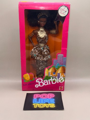 Vintage 1989 Mattel Dolls of the World "Nigerian Barbie" #7376 *NRFB*