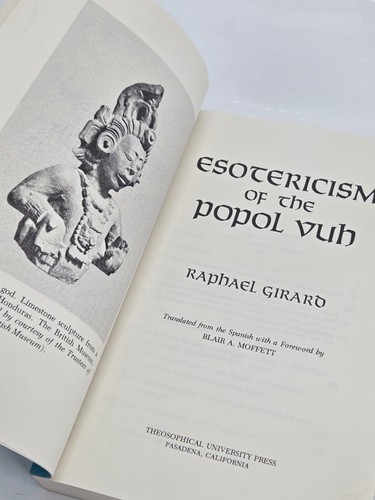 Esotericism Of The Popol Vuh by Raphael Girard (1979, Paperback, 1st Ed/1st Pt) - Foto 9 di 13