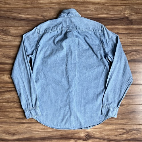 J Crew Denim Shirt Mens Small Blue Chambray Light Wash Classic Fit Button Up - Picture 4 of 9