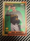2025 Topps Series 1 - 1990 Topps Chrome  Paul Skenes Green Mojo /99 (read disc)