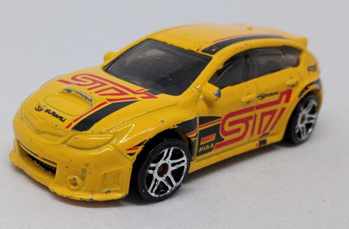 Hot Wheels Bright Yellow Subaru WRX STi Loose Diecast 1:64 2011 - Picture 2 of 6
