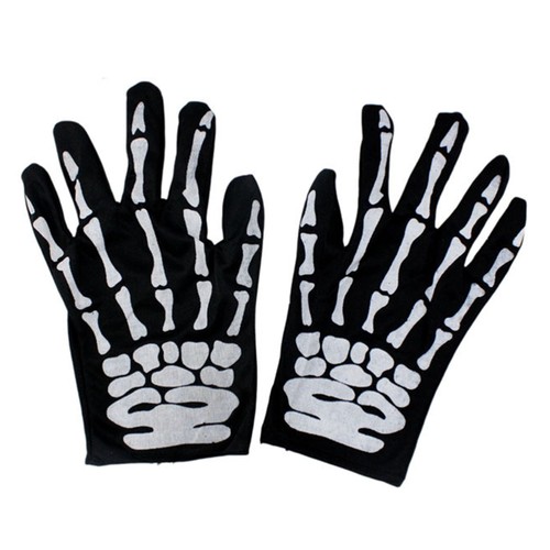 A Pair of Halloween Gloves Scary Skull Finger Ghost Paw Gloves Adult Gloves - Picture 9 of 11