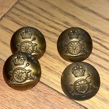 Rare Royal Artillery Uniform Buttons x 4 25mm Buttons Limited Birmingham 