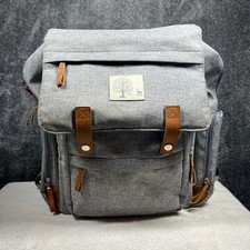 Baby Diaper Bag Gray Utility Pockets Backpack Unbranded