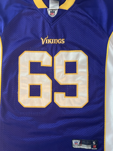 Jared Allen Minnesota Vikings #69 Reebok On Field Purple Jersey Youth Small/Med - Picture 3 of 14