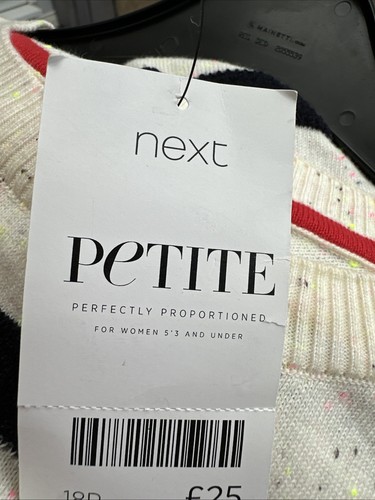 Next Knitted Sweater Jumper “Hello” UK Size 18 P Petite Brand New With Tags - Picture 12 of 12