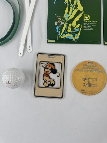 Vintage Walt Disney World Golf Resort Scorecards Ball Bag Tag & Accessories Lot - Picture 11 of 12