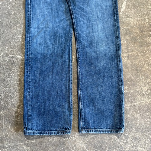 Levi's 501 Mens 36x32 Blue Jeans Pants Button Fly Dark Grunge Work Faded Denim - Picture 3 of 9