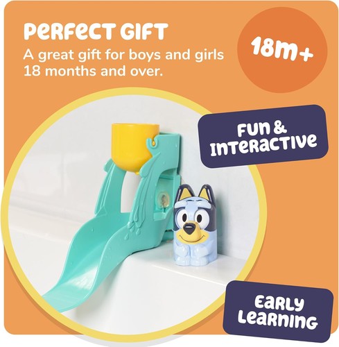 Toomies Bluey’s Waterslide, Bath Toy Water Play, Suction Cup Attachment - Picture 3 of 3