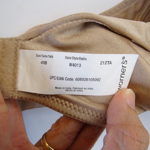 Warner's Back Smoothing Wire Free Lift Bra W4013 Size 40B NWT - Picture 6 of 6