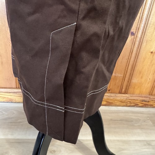 Isaac Mizrahi Damen Größe 6 Braun Knopfleiste Gürtel Shirtkleid - Bild 4 von 10
