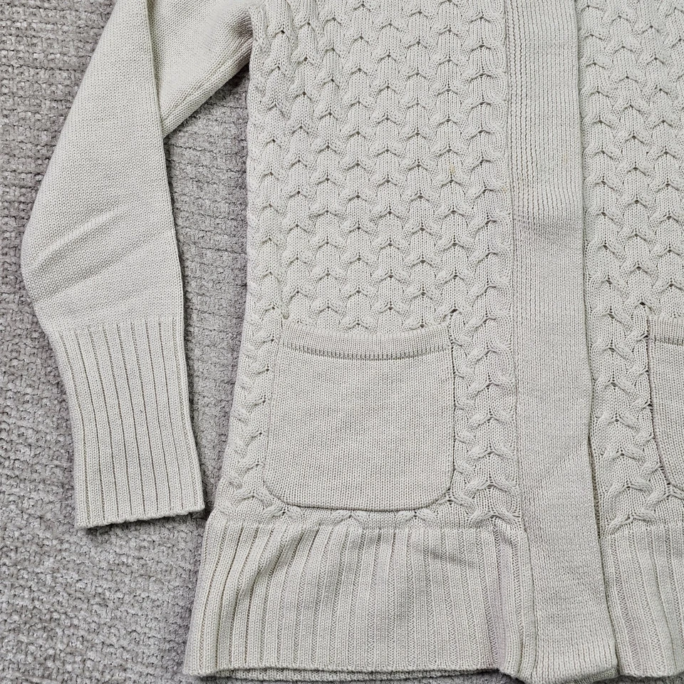 Cárdigan Suéter SmartWool Hesperus Lana Merino Mujer Pequeño Beige Cremallera Completa Foto 4 de 4