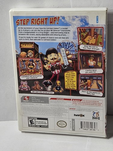 Carnival Games for Nintendo Wii 2007 Complete Game with Disc, Case, and Manual - Picture 9 of 9