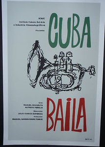 1 Day Sale VAMPIRE Cuban Silkscreen Poster Salutes Short-Subject Movies in Cuba