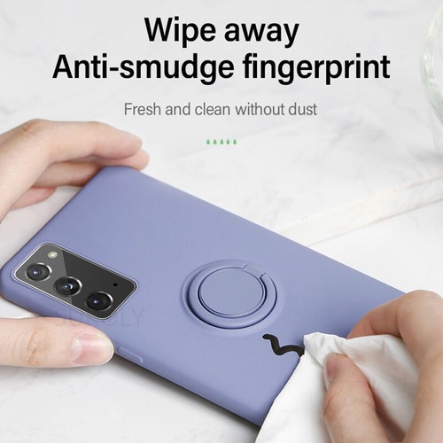 For Samsung S25 Ultra S24 S23 S22 S21 Liquid Silicone Ring Stand Soft Case Cover - Picture 19 of 34