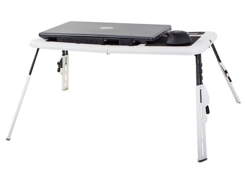 Tavolo Tavolino Pieghevole Portatile Tavolo da Letto Per PC Laptop Scrivania - Foto 9 di 9