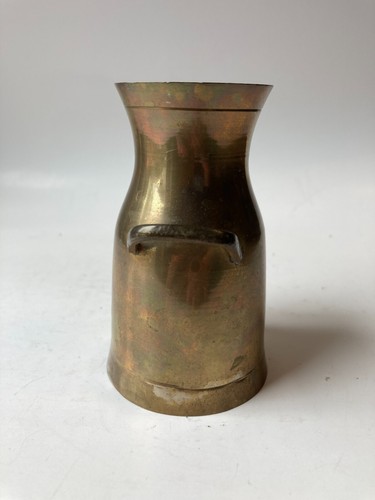 Vintage Small Brass Jug Milk Canister 4" Bud Vase - Picture 2 of 6